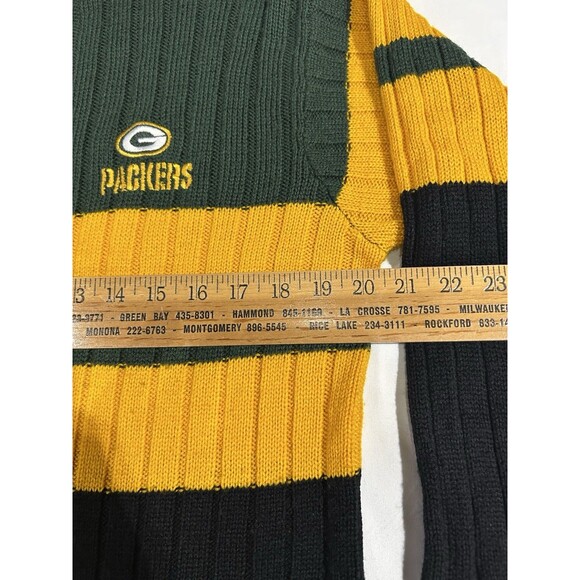 Vintage Green Bay Packers NFL Sweater Full Zip Adult Medium Game Day P2 - Picture 10 of 12